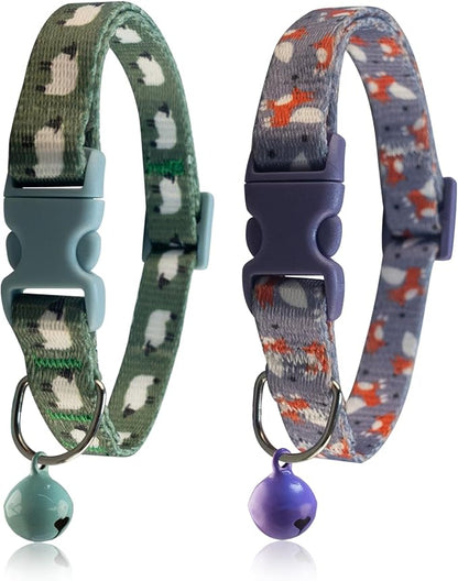 Yizepet Cat Collars, Breakaway Kitten Collar, Cute Kitty Collar in 2 Pack - Image 2