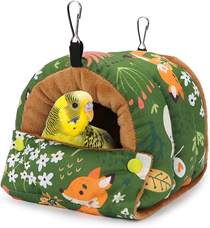 Wontee Bird Nest House Winter Warm Snuggle Hut Bird Bed Hanging Hammock by Wontee