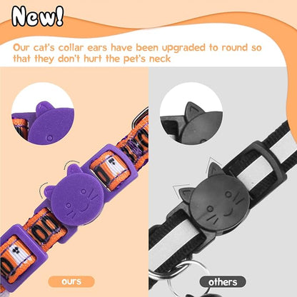 Christmas Cat Collar with Bells, Thanksgiving Cat Collar Breakaway, Halloween - Image 4
