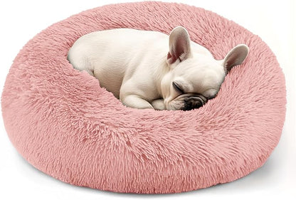 Dogs Bed for Small Dogs, Anti-Anxiety Washable Round Bed by Hoewina