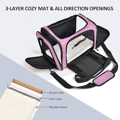 Henkelion Large Cat Carriers Dog Carrier Pet Carrier - Image 2