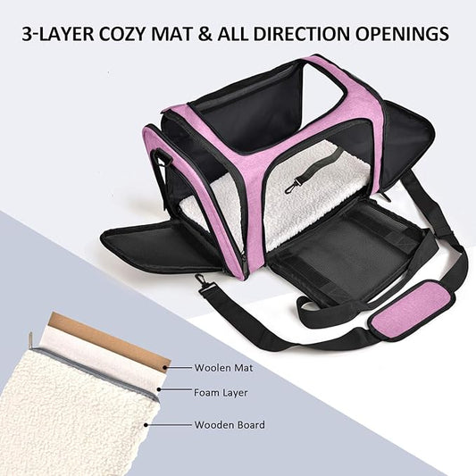 Henkelion Large Cat Carriers Dog Carrier Pet Carrier - Image 2