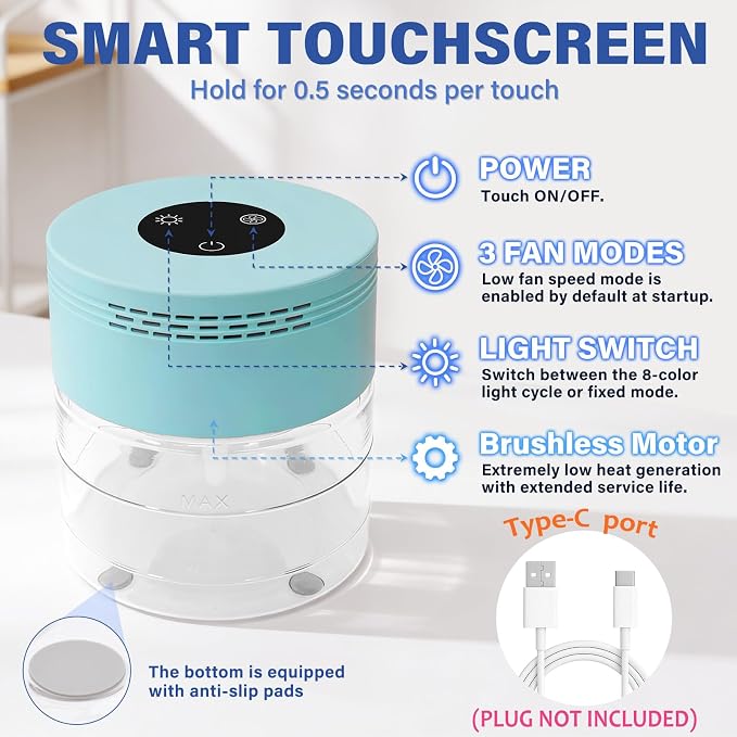 Water Air Purifiers for Home, Water Based Air Purifier Fits Essential Oil - Image 4