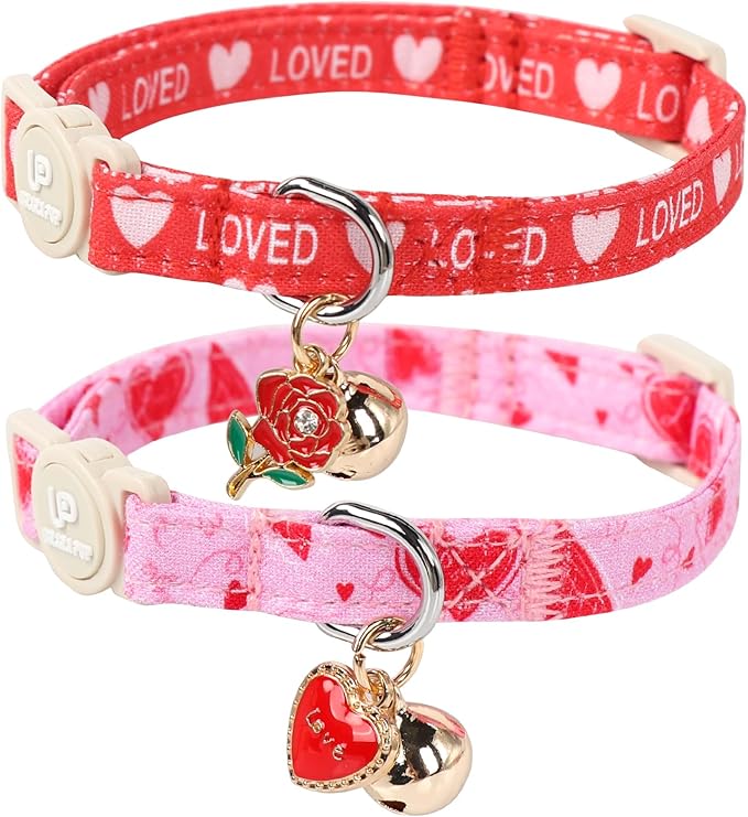 Cat Collar, 2 Pack Cat Collars Cute Breakaway Kitty Collar by UPURARAPUP