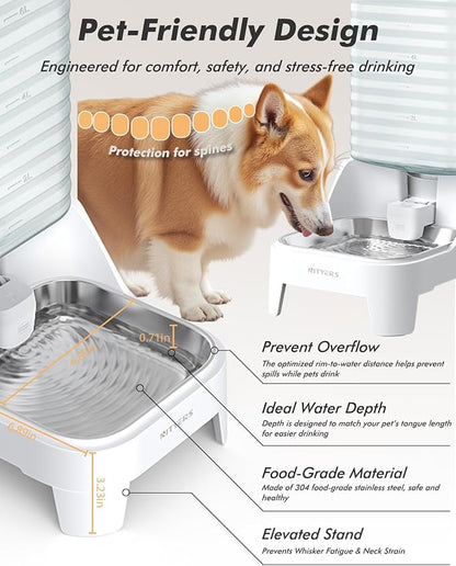 Automatic Dog Water Bowl Dispenser - 8L Large Gravity Cat Water Dispenser with - Image 5