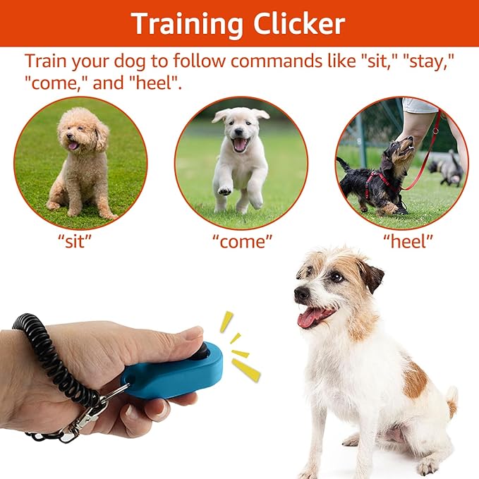 4Pack-Treat Pouch, Clicker for Training, Retractable Target Stick, Whistle for - Image 3
