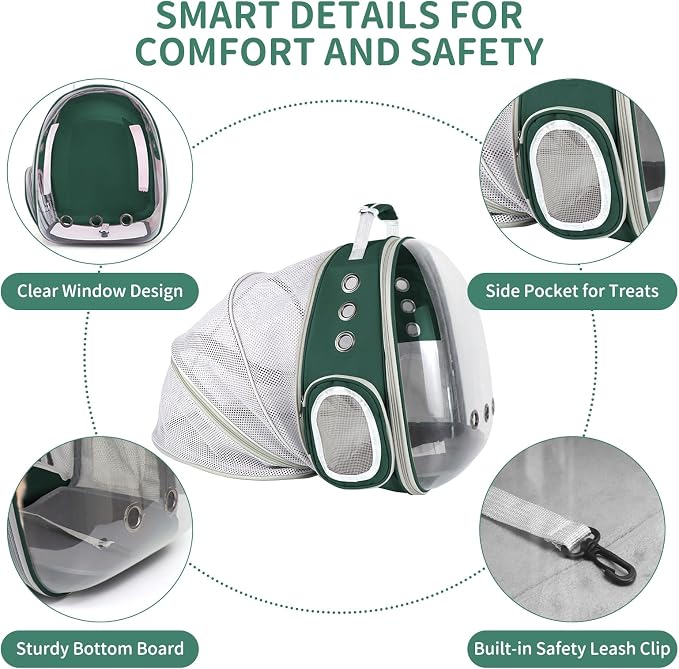 Cat Backpack Carrier, Back Expandable Pet Backpack - Image 5