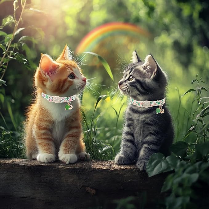 2 Pack St. Patrick’s Day Cat Collars - Image 2
