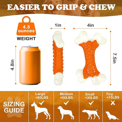Dog Toys 2 Pack, Dog Toys for Aggressive Chewers Large Breed, Aggressive Chew - Image 3