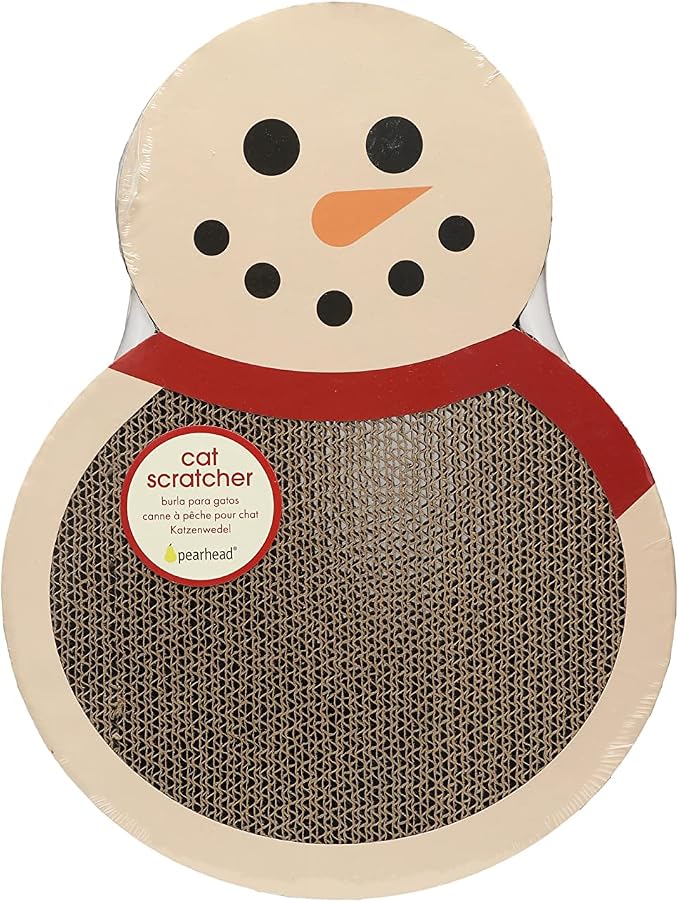 Pearhead Holiday Snowman Cat Scratch Pad, Cat Toy Scratch Pad - Image 7