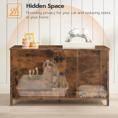 HOOBRO Litter Box Enclosure, Cat Litter Box Furniture - Image 5