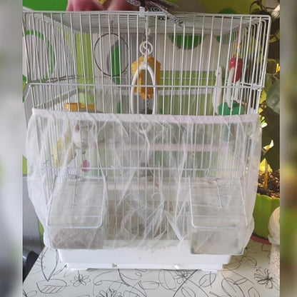 Birdcages Mesh Net Skirt Cover Reusable Stretchy Bird Cage Seed Catcher 35CM - Image 4