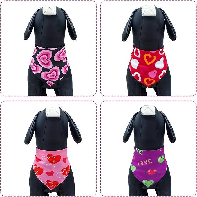 30 Pack Valentines Day Dog Bandanas Bulk - Image 4