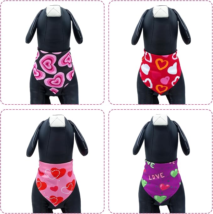30 Pack Valentines Day Dog Bandanas Bulk - Image 8