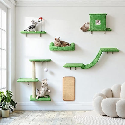 Cat Wall Shelves, 6 in 1 Cat Wall Furniture Set by %E2%80%8B%E2%80%8BPawCozy%E2%80%8B%E2%80%8B