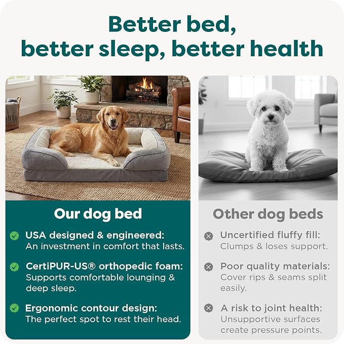 Furhaven Memory Foam Dog Bed for Medium/Small Dogs w/ Removable Bolsters & - Image 7