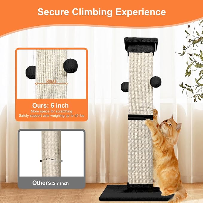 Cat Scratching Post 33 Inch Nature Sisal Cat Scratch Post - Image 6
