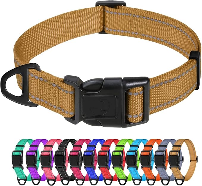 TagME Reflective Nylon Dog Collars, Adjustable Classic Collar by TagME