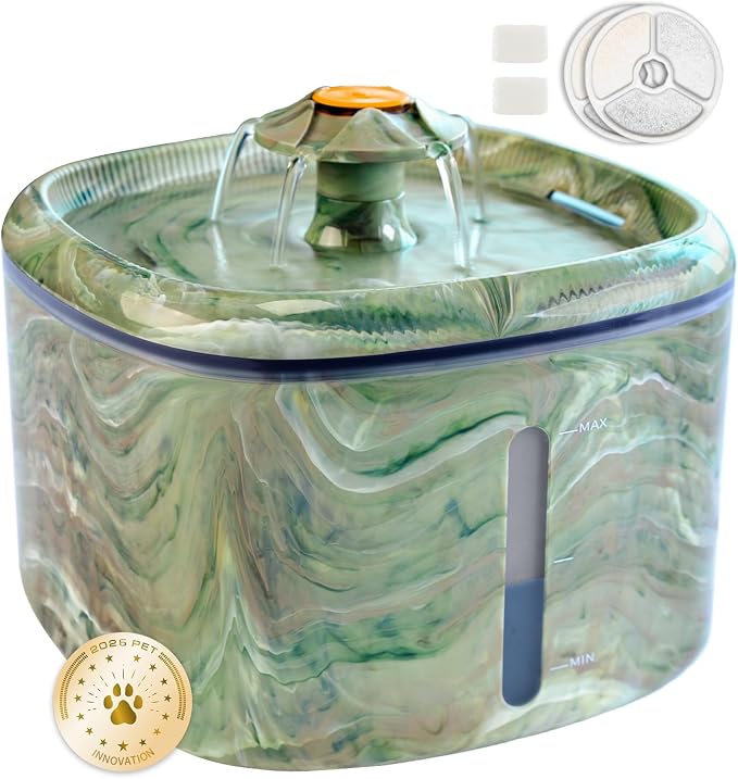 Cat Water Fountain, 2.5L/84oz Cat Fountain by WOQUCUTE