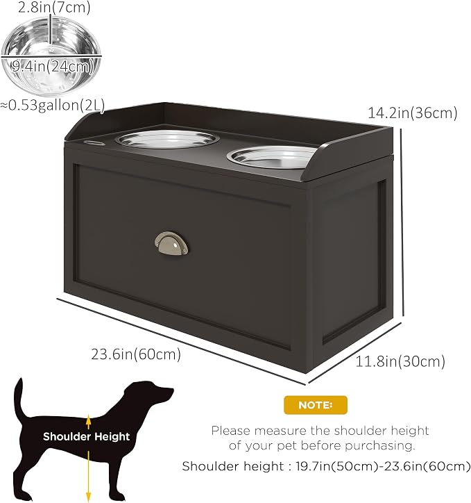 PawHut Dog Feeding Station - Image 7