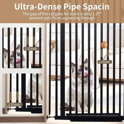 59“ Extra Tall Cat Gate for Doorway：29.4-33.4” Wide Pet Gate, Auto Close/One - Image 3