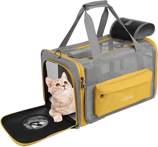 Pawinner Cat Carriers, 17.7"x13"x13" Collapsible Pets Travel Carriers Dog by Pawinner