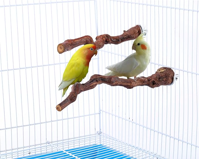 2 pcs 9.8 inch Bird Perches Stand Natural Wood Bird Perches, Birdcage Wood - Image 5