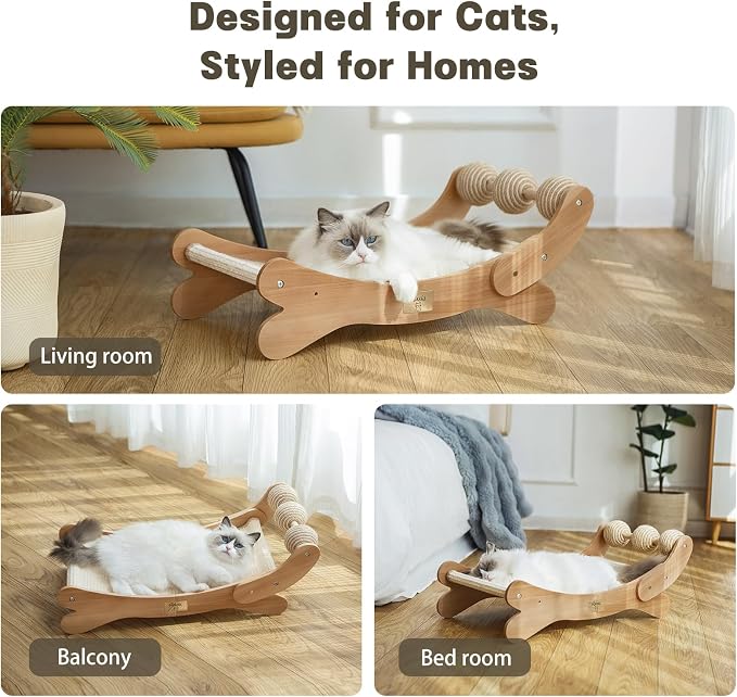 Cat Scratcher with Sisal Ball, Durable Cat Beds with Hammock - Image 6