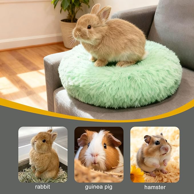 Bunny Rabbit Hideout Bed Small Animal Bedding Donut-Shaped Burrowing Pet Bed - Image 3