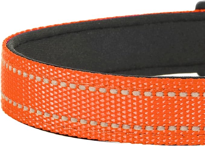 Reflective Dog Collar, Adjustable Soft Neoprene Padded Nylon Pet Collars - Image 5