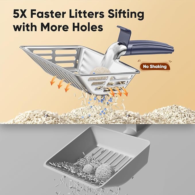 Metal Cat Litter Scoop, Large Cat Scooper - Image 7