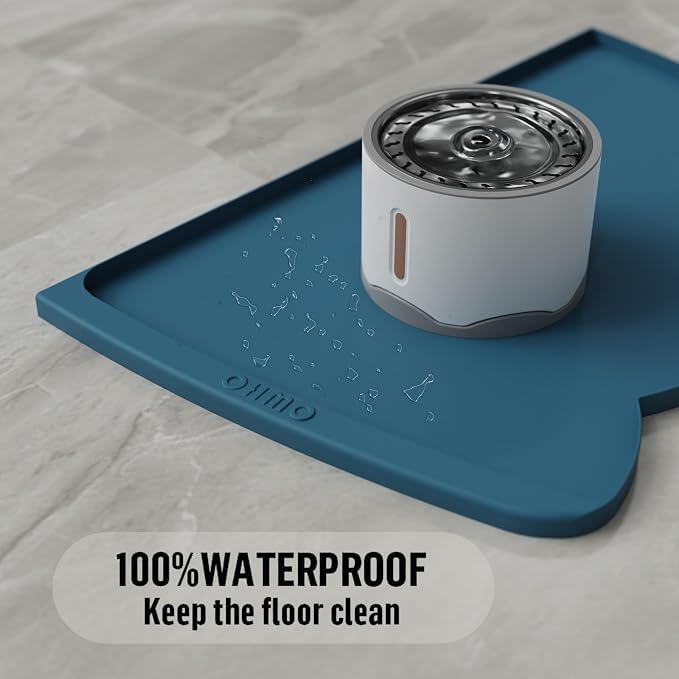 OHMO Dog Food Mat w/Residue Collection Pocket Silicone Pet Feeding Mat - Image 6