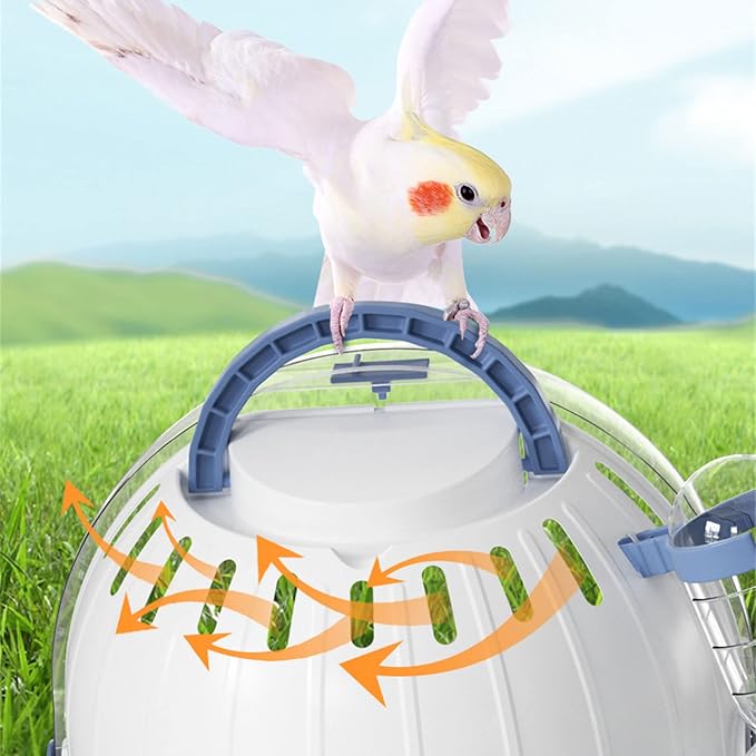 Portable Clear Bird Parrots Transport Cage Window Carrier Bag Breathable Bird - Image 9