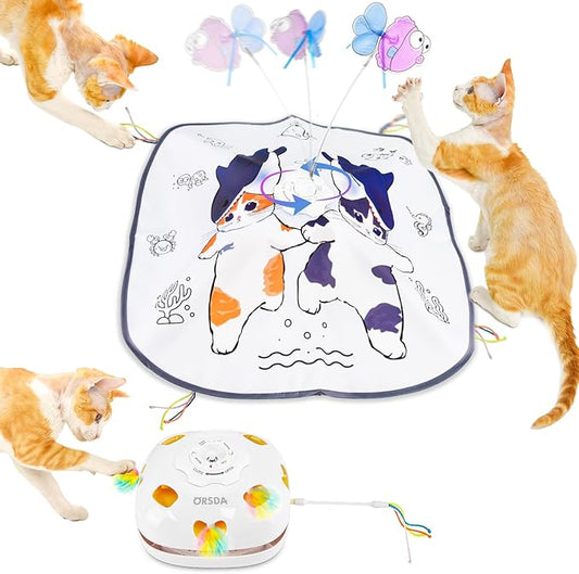 ORSDA Cat Toys for Indoor Cats, 5 in 1 Interactive Automatic Kitten Toys by ORSDA