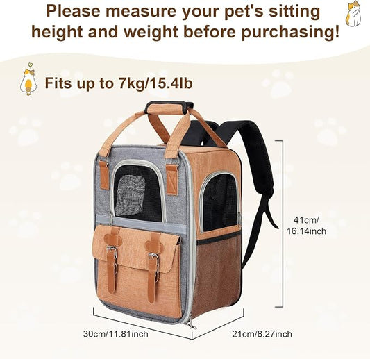 ‌YooxArmor Cat Carrier Backpack, Airline Approved Mesh Dog Backpack - Image 2