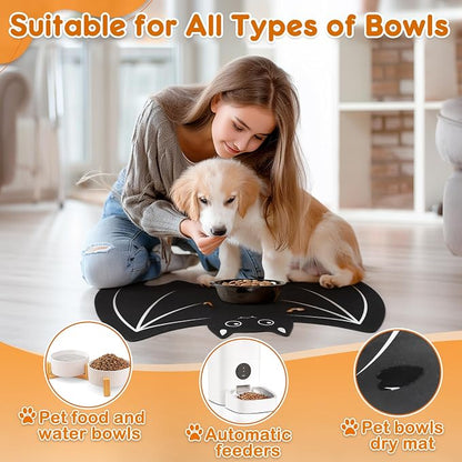 Pet Mats for Food and Water Dog Cat Food Mats Pet Feeding Mat Anti-Slip No - Image 6