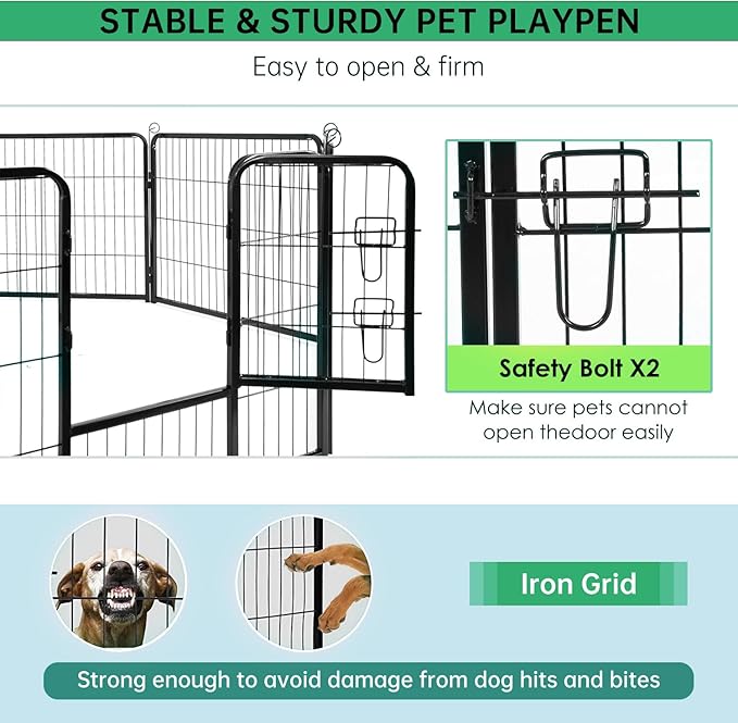 BestPet | Dog Playpen | 40 Inch, 16 Panels | Heavy Duty Metal Pet Exercise Pen - Image 4