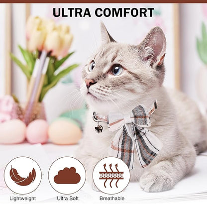Cat Collar with Bells Breakaway, Bowtie Cat Collar - Image 5