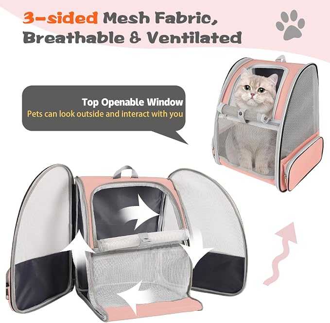 Cat Backpack Carrier, Pet Carrier Airline Approved - Image 3