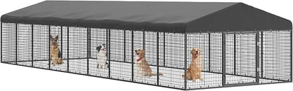 354" x 118" Large Outdoor Dog Enclosure, Heavy Duty Dog Cage by Petony