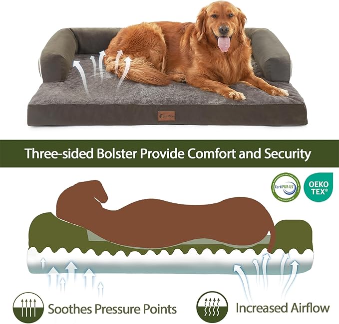 Orthopedic XXL Dog Beds, Waterproof Egg Crate Foam Big Pet Bed - Image 2