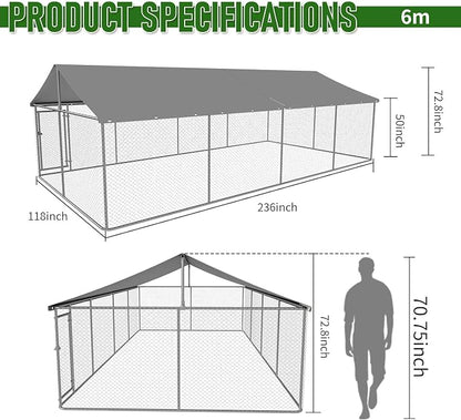Outdoor Dog Enclosure Heavy Duty Dog Kennel House Mesh Dog Big Cage Pet Kennel - Image 2