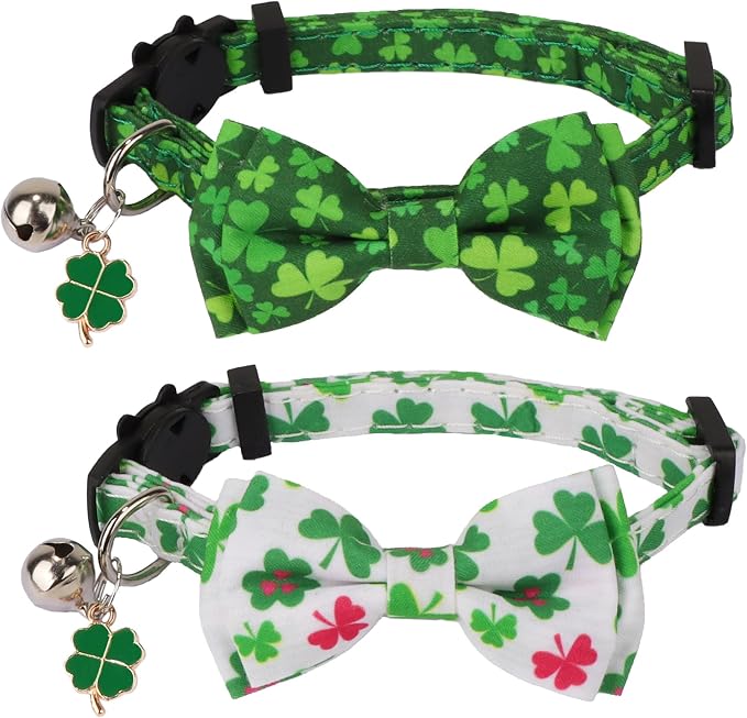 ADOGGYGO St. Patrick's Day Cat Collars by ADOGGYGO