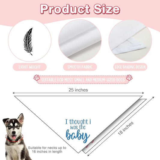 2 Packs Baby Announcement Dog Bandana Our Humans are Getting Us a Baby Gender - Image 2