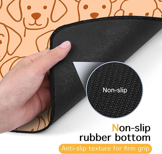 Adorable Cute Dog Faces Pattern Pets Food Mat Spill-Proof Pets Feeding Mats - Image 7