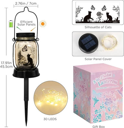 kyoryuger Cat Lover Gifts for Mom/Grandma/Women/Sister Cat Butterfly Solar - Image 7