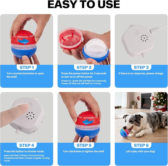 Pet Prime Interactive Dog Ball Toy Automatic Active Rolling Ball - Image 5