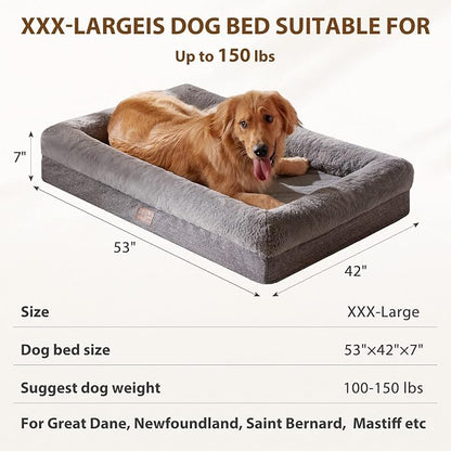 BFPETHOME Orthopedic Dog Beds for Extra Large Dogs, Washable Large Pet - Image 4