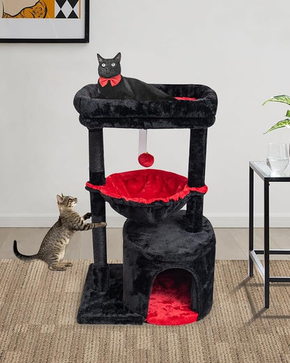 SYANDLVY Gothic Cat Tree with Coffin Bed - Image 6