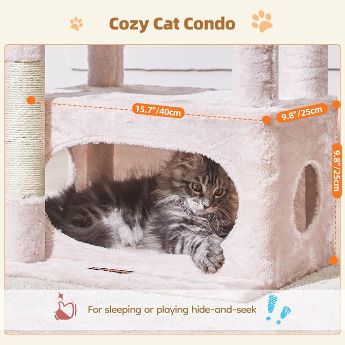 Taoqimiao Cat Tree, 38.5-Inch Cat Tower - Image 2
